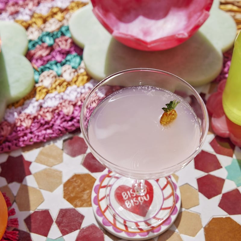 Summer Fruit Pineapple Coupe Glass Gift Pack of 2