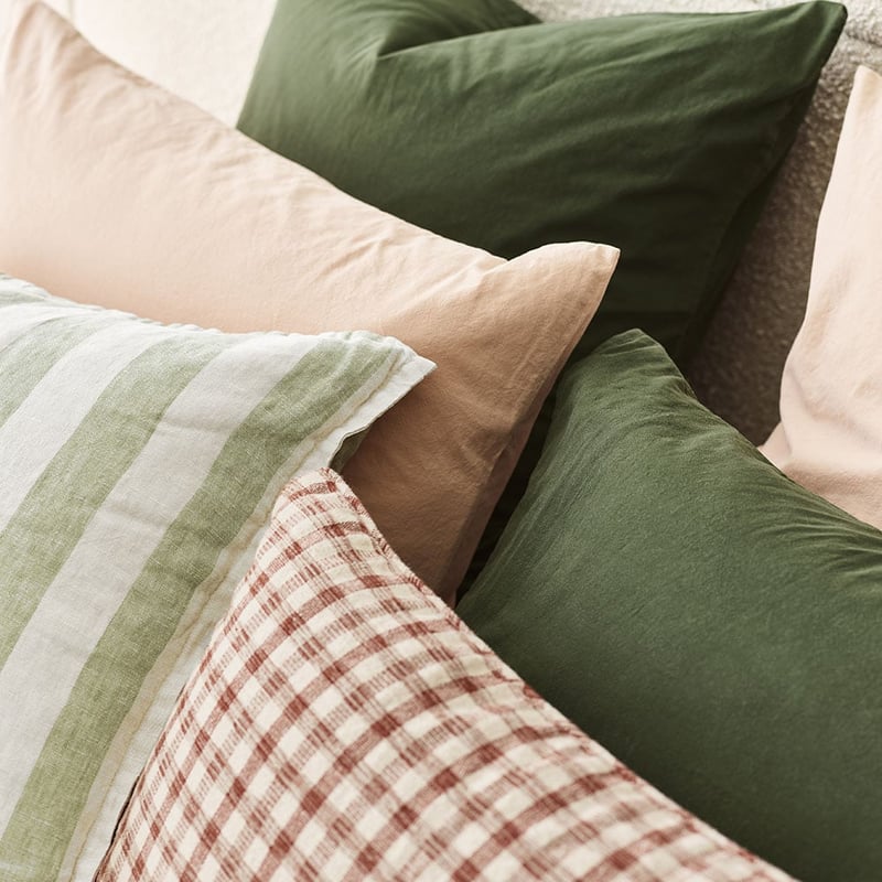 Vintage Washed Linen Hazelnut Pillowcases