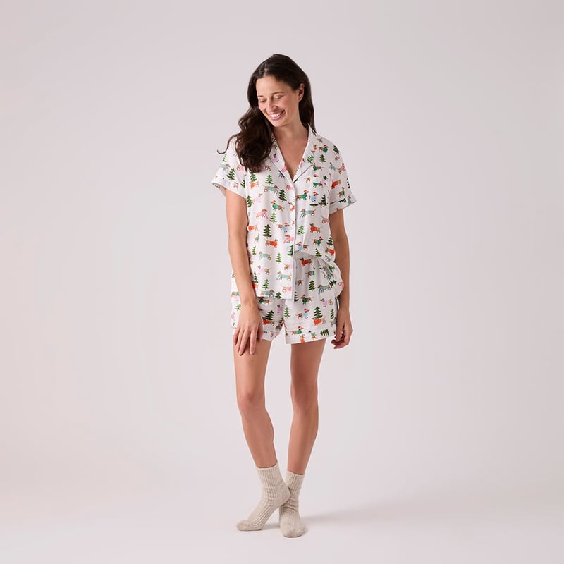 Christmas Dachshund Short Pyjama Set