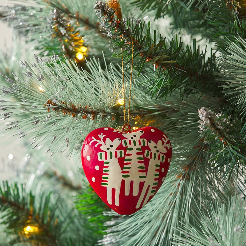 Papier Mache Multi Heart Ornament