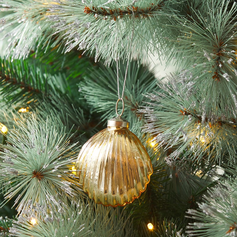 Heirloom Gold Shell Glass Ornament