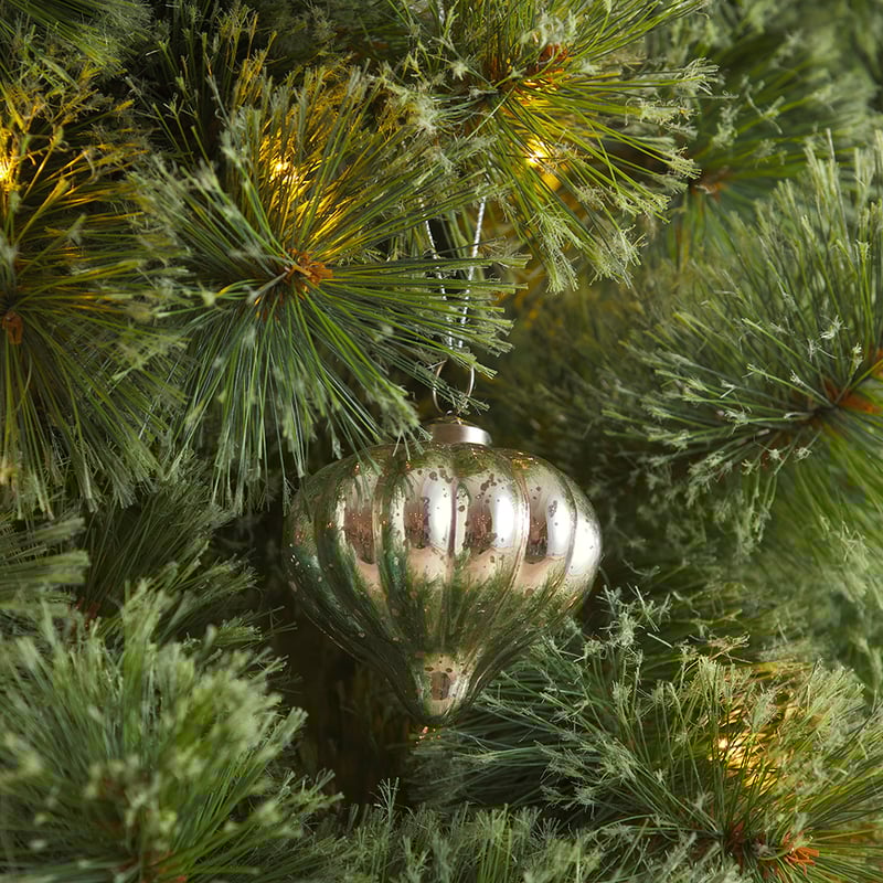 Heirloom Silver Onion Glass Ornament