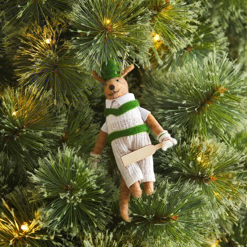 Cricketer Felted Friend Decoration