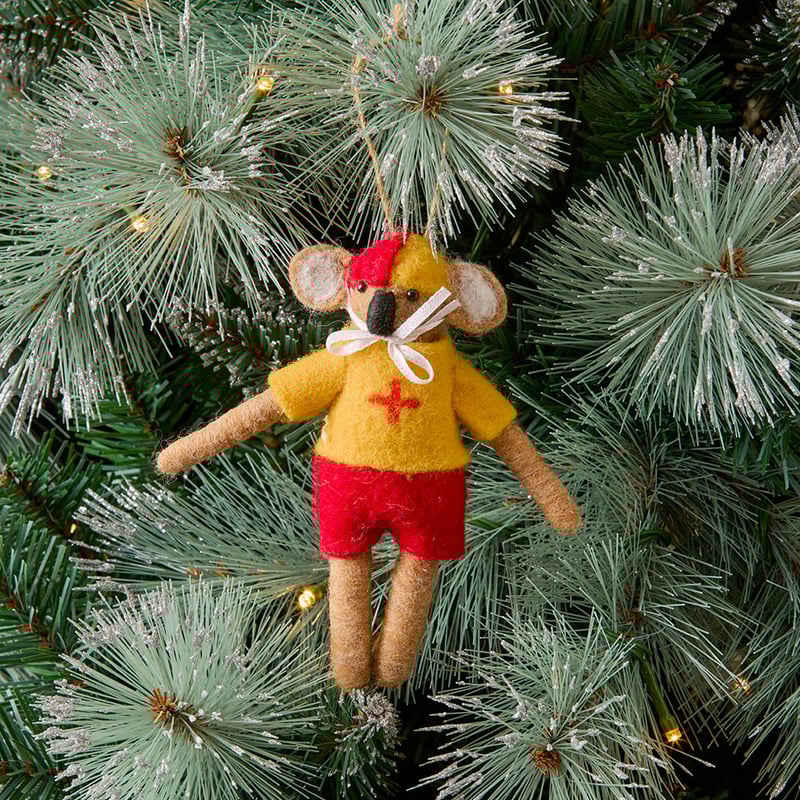 Surf Guard Felted Friend Decoration