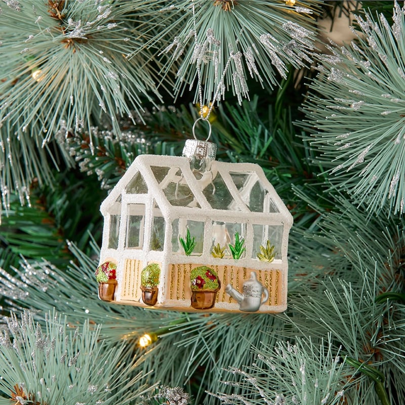 Vintage Greenhouse Mercury Glass Ornament