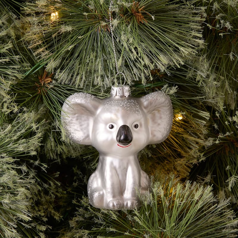 Vintage Koala Mercury Glass Ornament