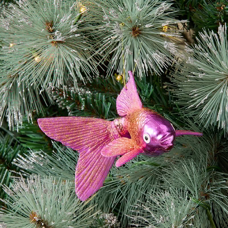 Vintage Koi FIsh Mercury Glass Ornament