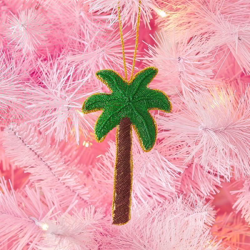 Embroidered Palm Tree Ornament