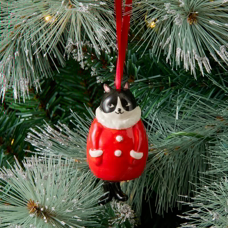 Ceramic Cat Animal Bell Decoration