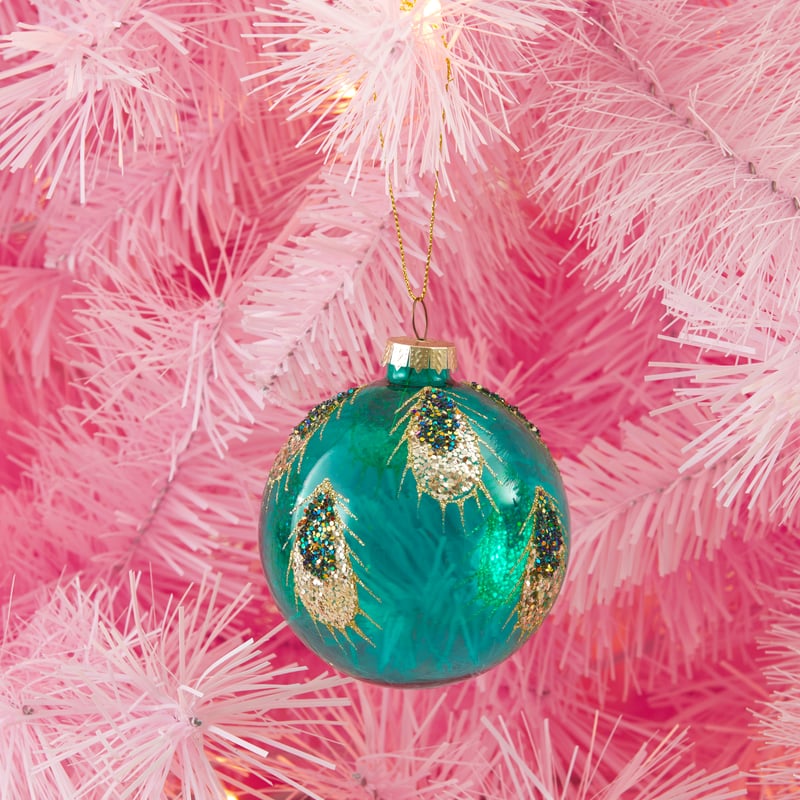 Sparkle Blue Peacock Bauble