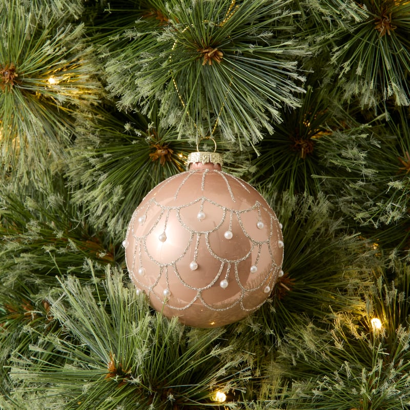 Scallop Dusty Pink Bauble