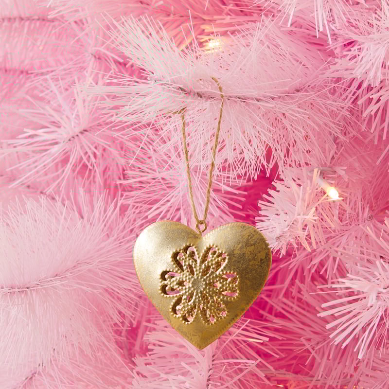 Gold Fiesta Pressed Metal Heart