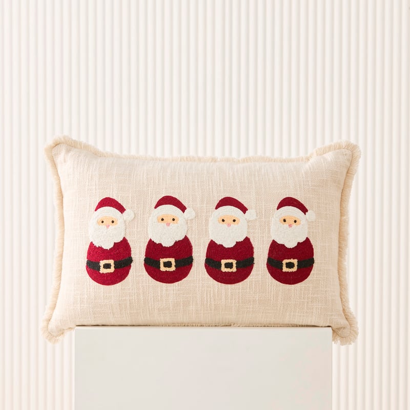 Festive Red Santa Cushion