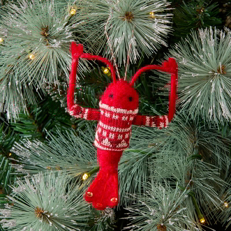 Lobster Jumper Felted Friend Decoration