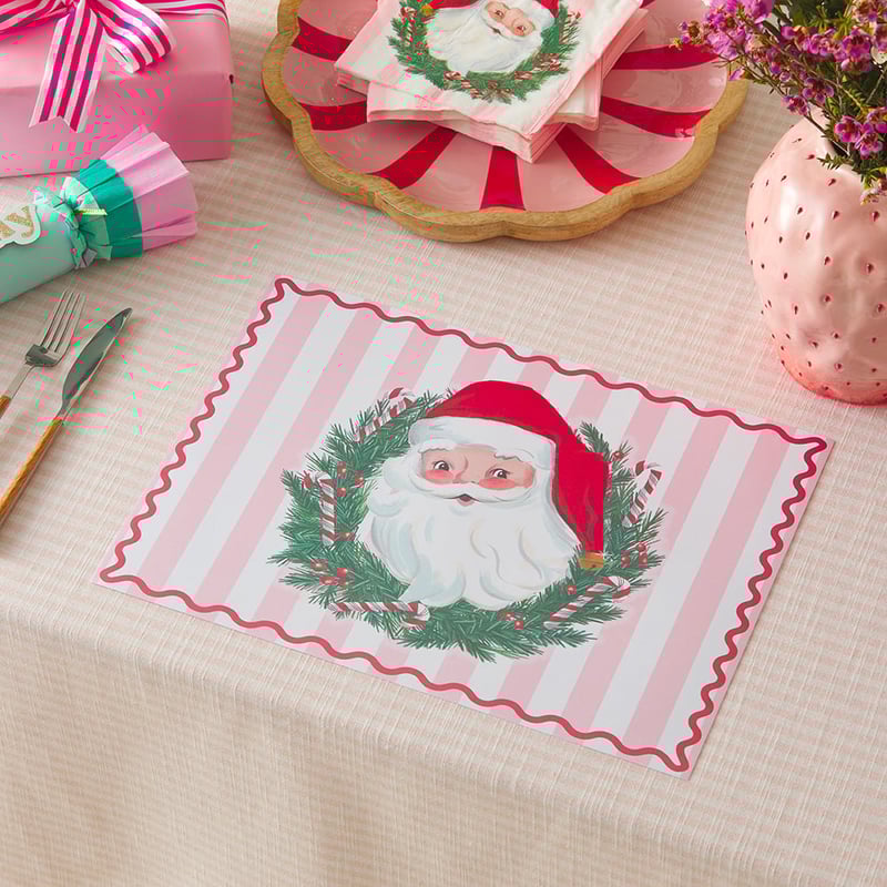 Festive Santa Paper Placemat Pack of 50