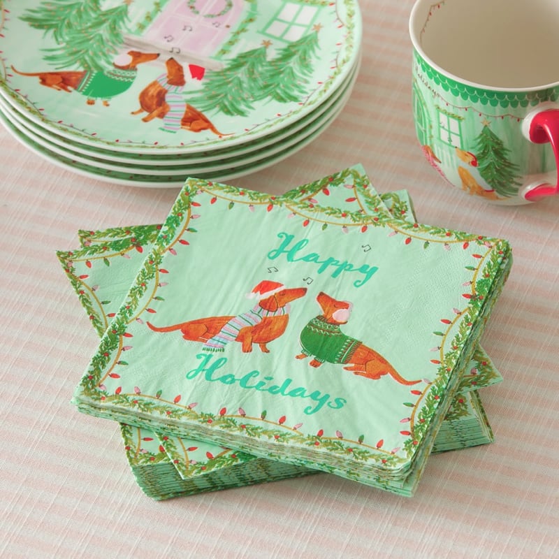 Festive Multi Dogs Paper Napkin Pack of 40