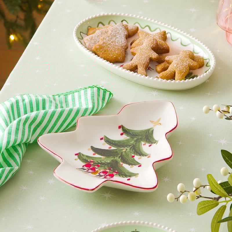 Merry & Bright Christmas Tree Plate