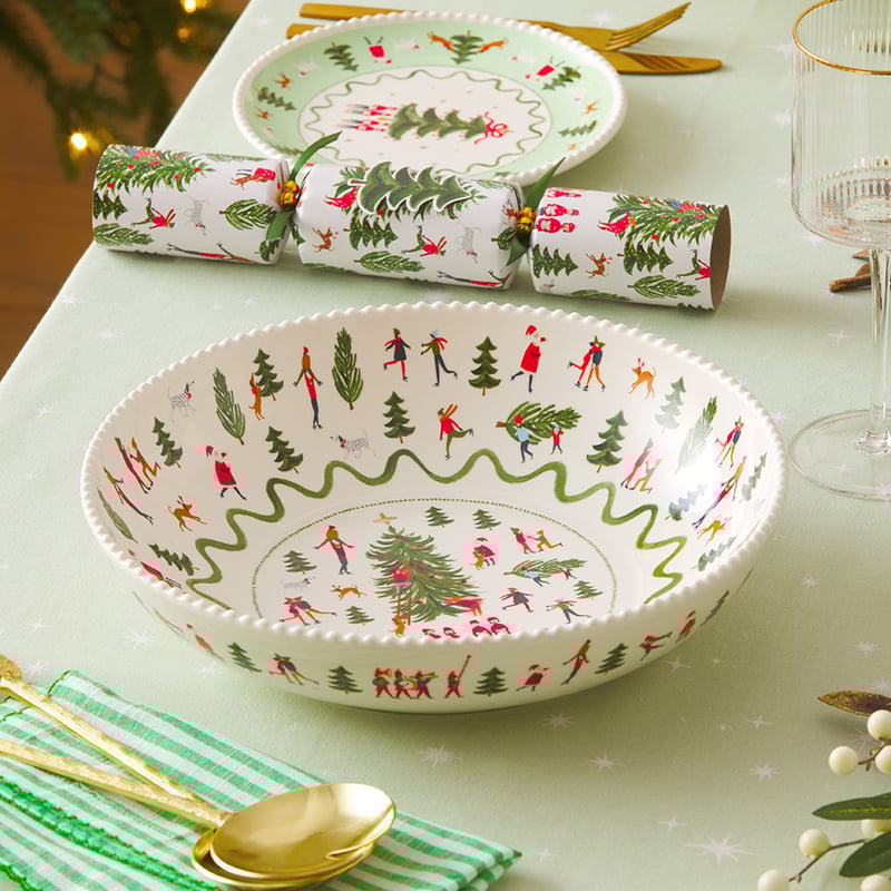 Merry & Bright Christmas Serving Bowl