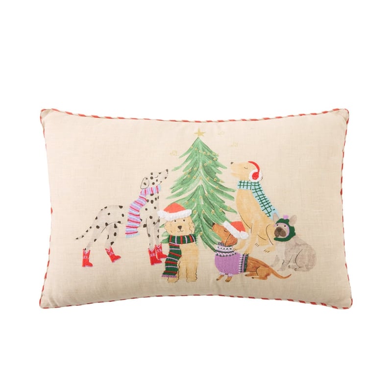 Festive Friends Linen Cushion