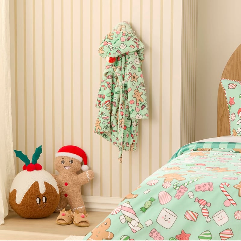 Christmas Gingerbread Candy Land Dressing Gown