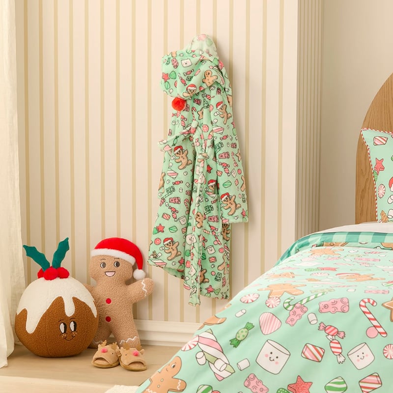Christmas Gingerbread Candy Land Dressing Gown