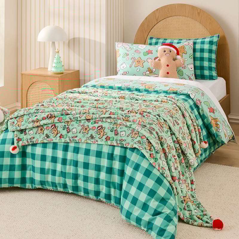 Christmas Gingerbread Candy Land Ultra Soft Blanket