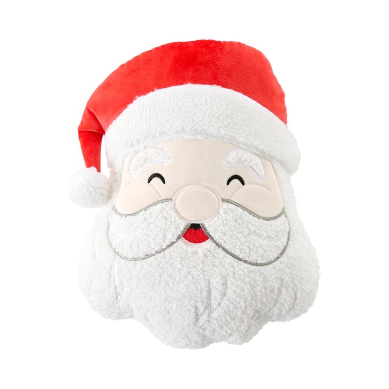 Happy Santa White Christmas Cushion