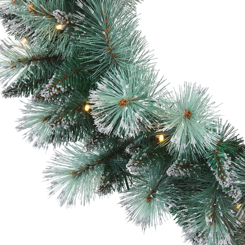 Silver Glitter Spruce LED Wreath