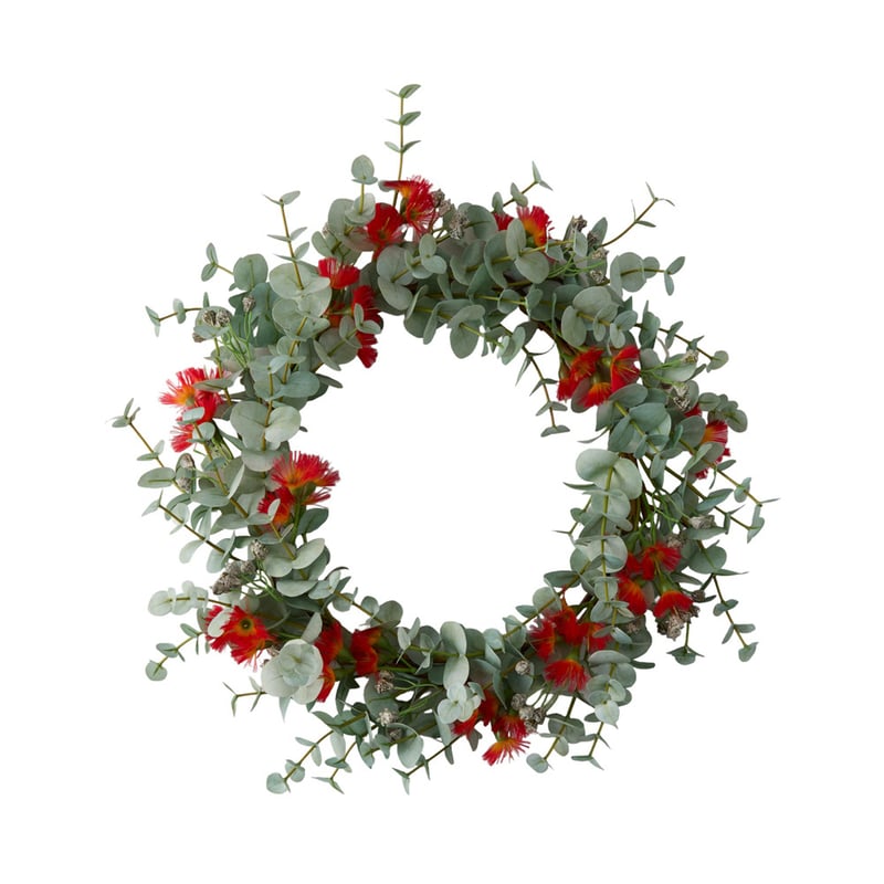 Eucalyptus & Red Flower Wreath