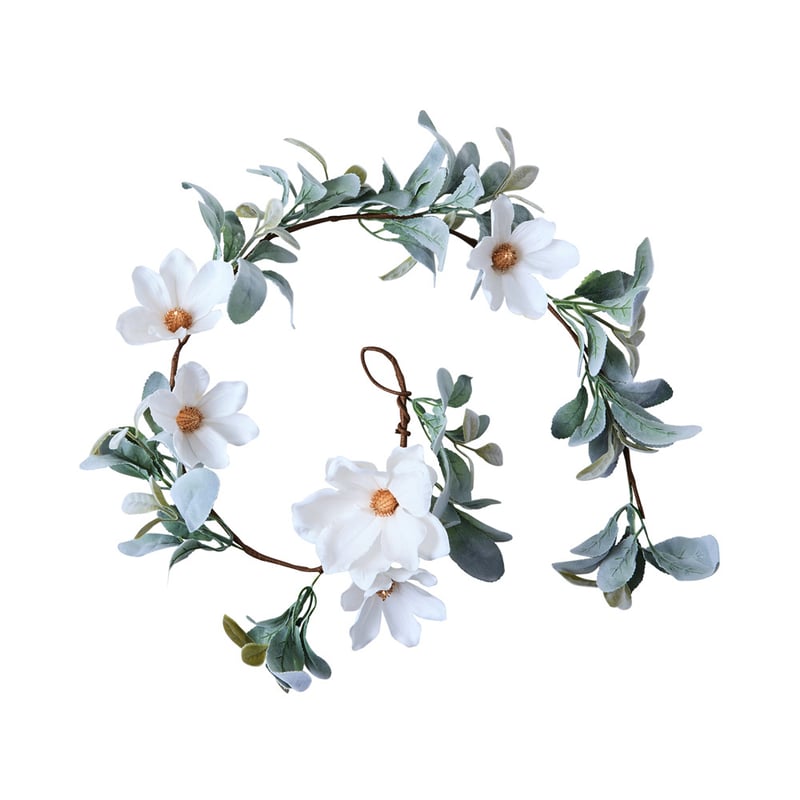Magnolia Green & White Garland
