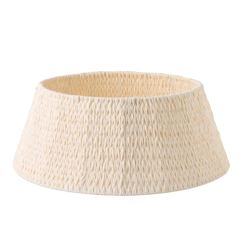 White Cross Woven Christmas Tree Skirt