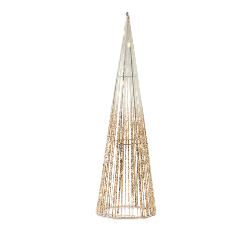 Ombre LED Gold & Silver Small Cone Tree