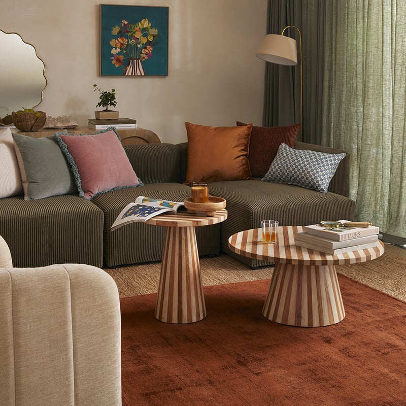 Rosedale Rust Corduroy Cushion