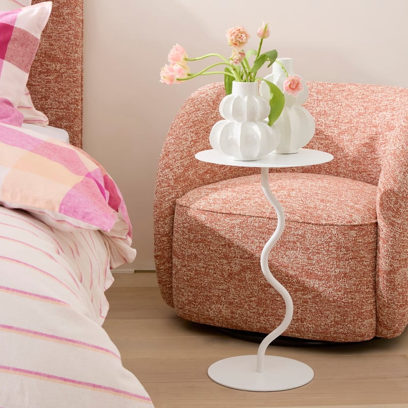 Catalina White Side Table