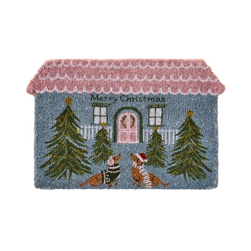 Coir Merry Christmas Dachshund Doormat