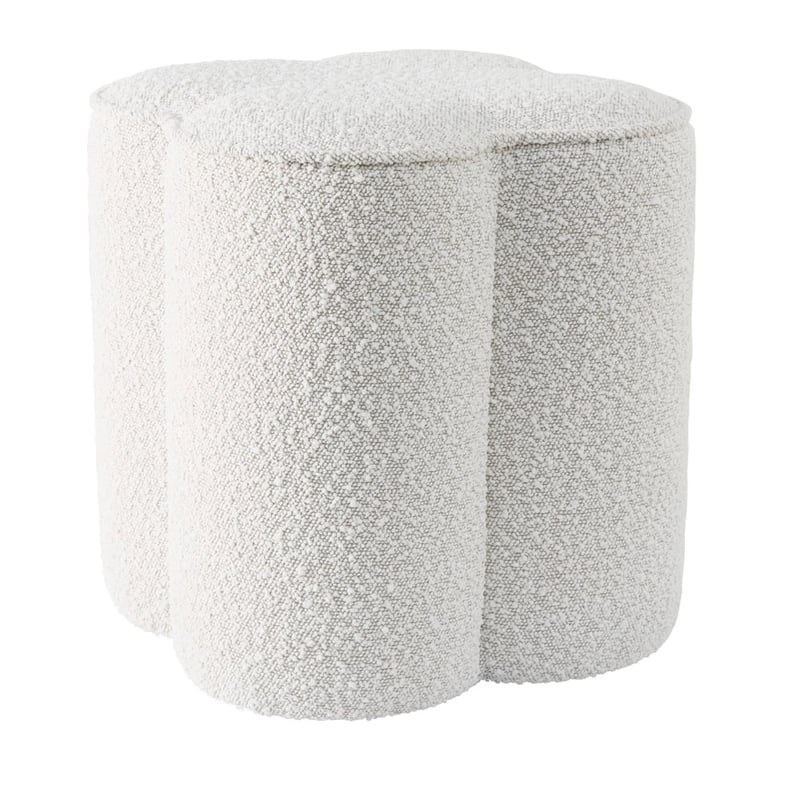 Clover Snow Boucle Ottoman