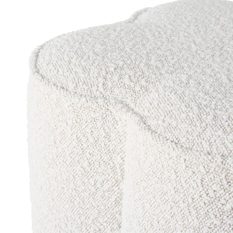 Clover Snow Boucle Ottoman