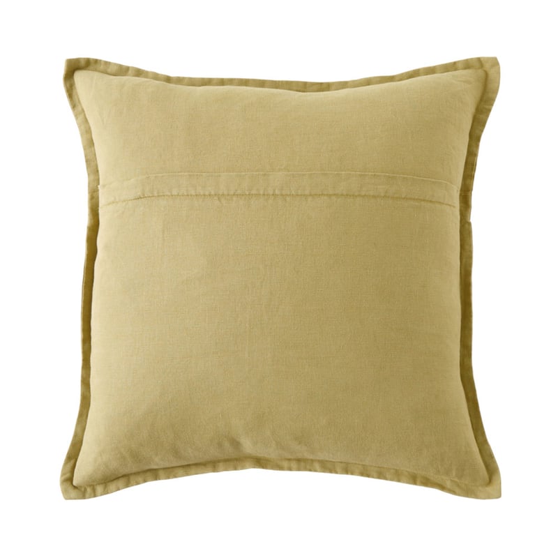 Belgian Olive Green Vintage Washed Linen Cushion