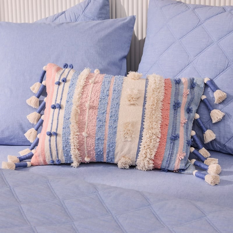 Marlowe Blue & Pink Cushion