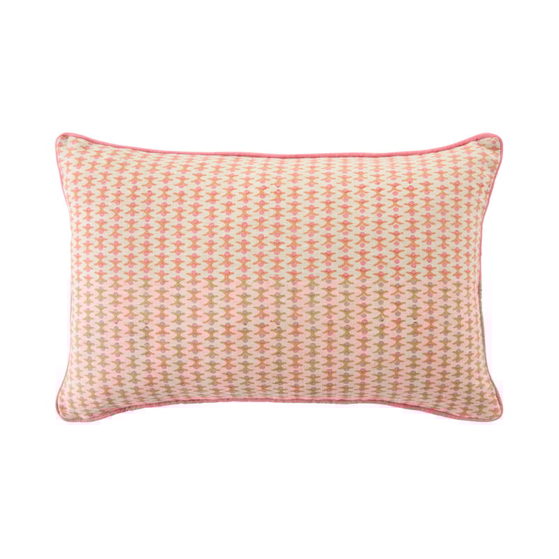 Delhi Woodblock Fiesta Geo Linen Cushion