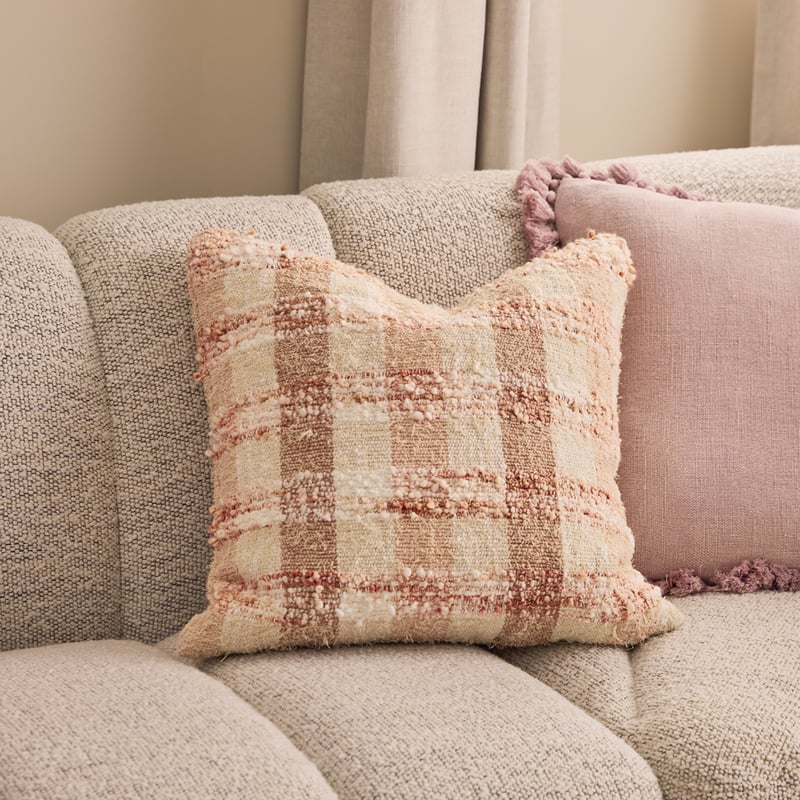 Heidelberg Blush Check Cushion
