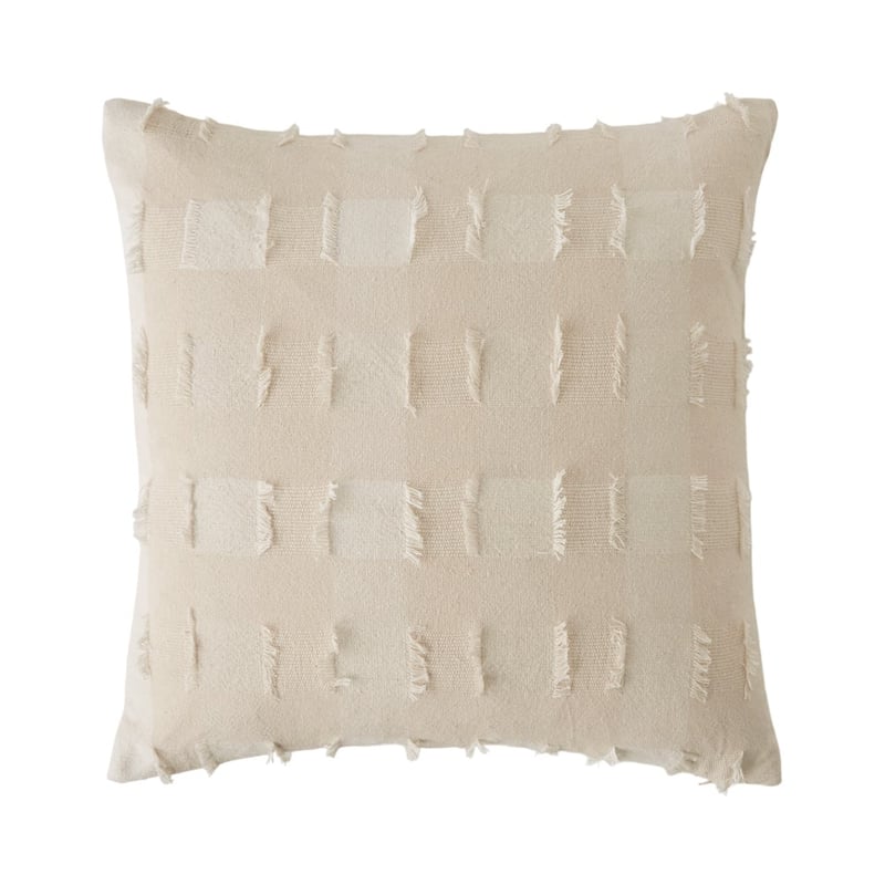 Brookhaven White & Natural Check Cushion
