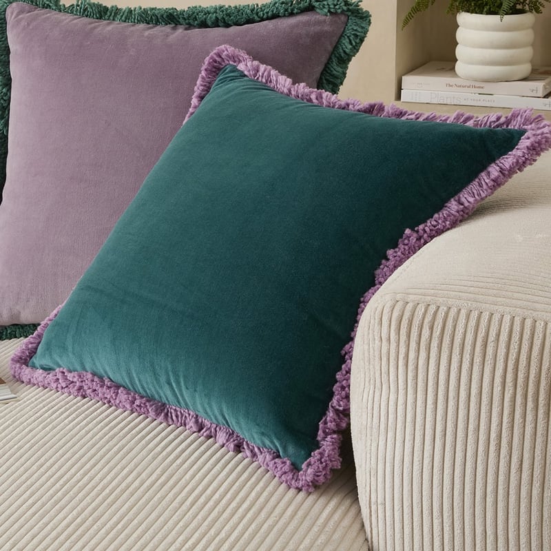 Mirri Teal Velvet Cushion