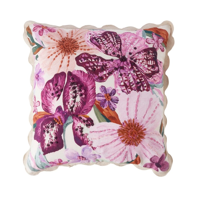 Berry Floral Purple Cushion