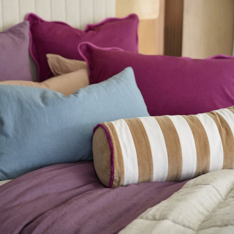 Maddie Tan & Ivory Bolster Cushion