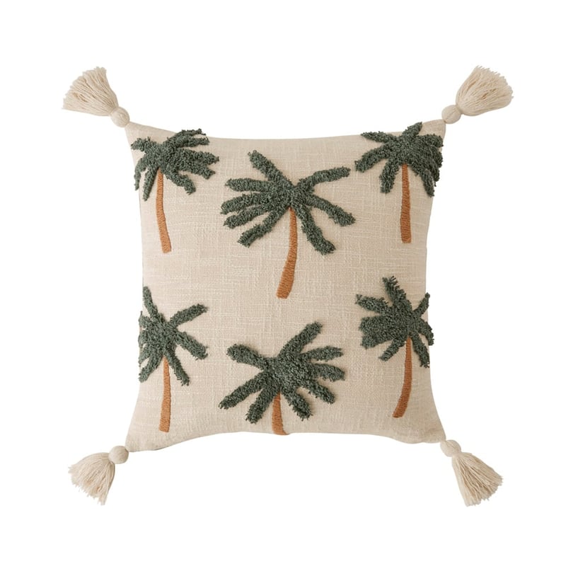 Palm Green Tufted Cushion