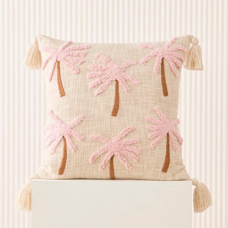 Palm Pink Tufted Cushion