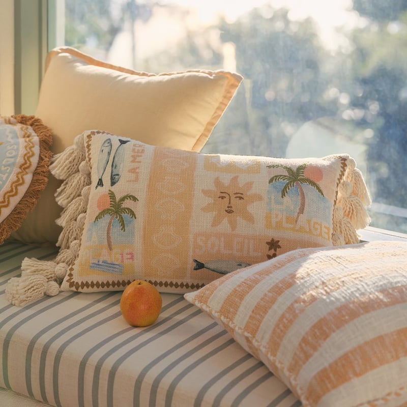 La Plage Postcard Naturals Cushion