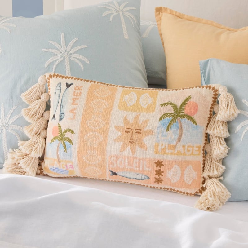 La Plage Postcard Naturals Cushion