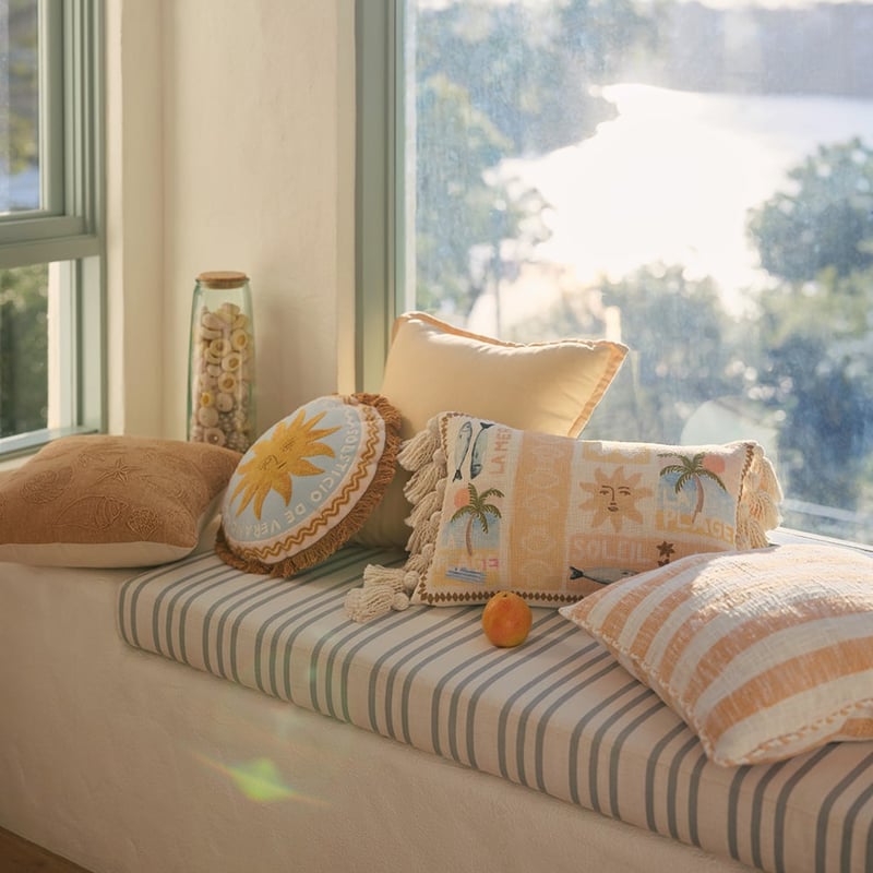 La Plage Postcard Naturals Cushion